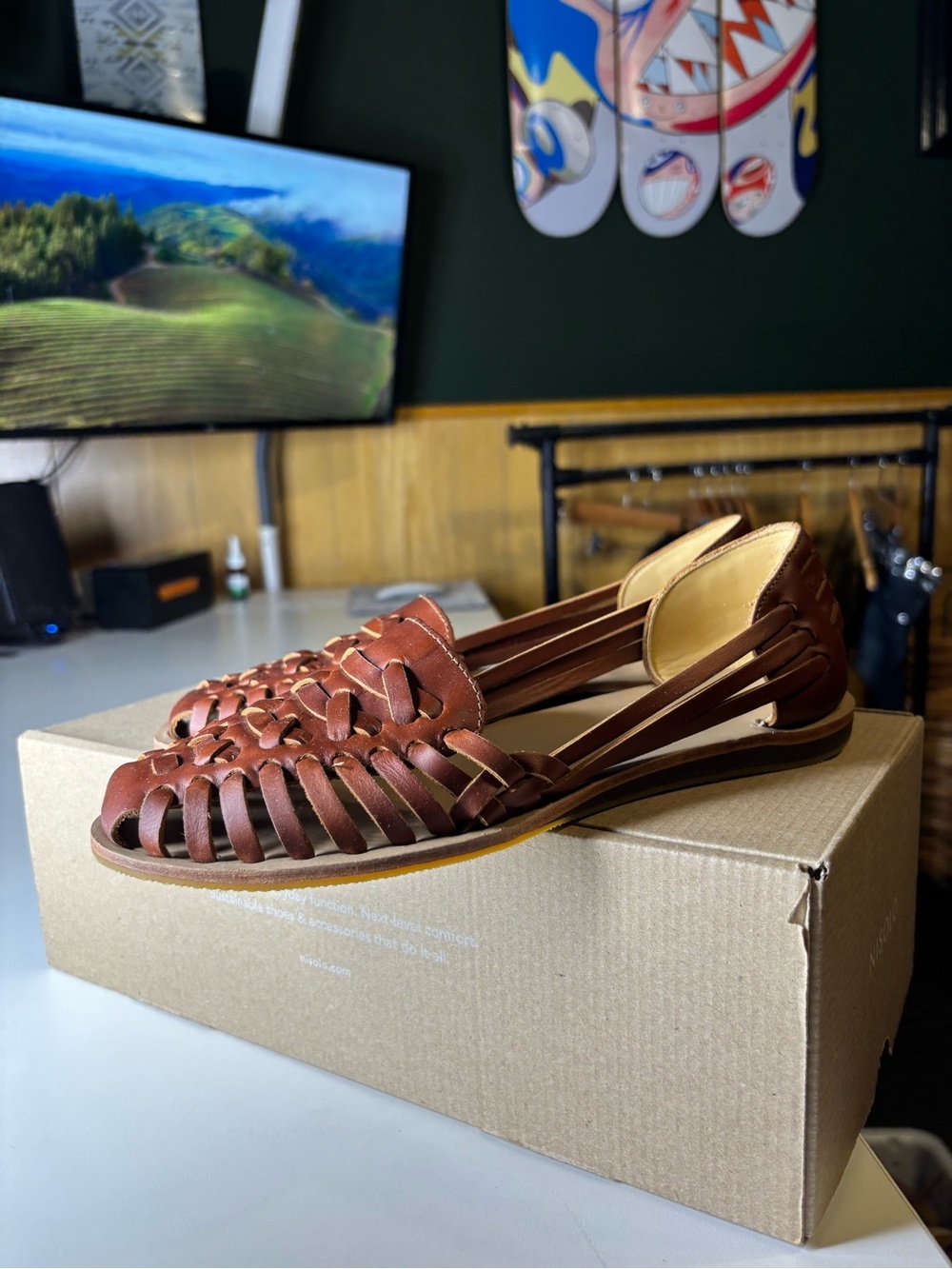 Nisolo Brandy Woven Leather Slingback Sandals Women's Huarache Sandal 2.0 9.5